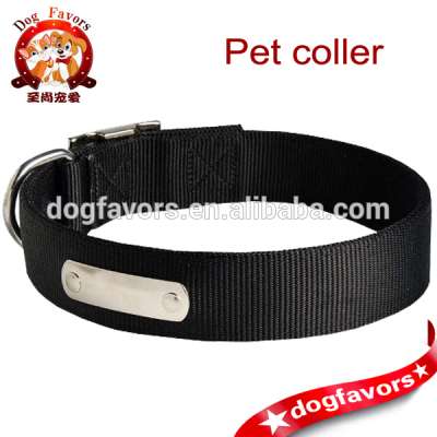 All Weather 2 Ply Nylon Dog Collars With Name Tag